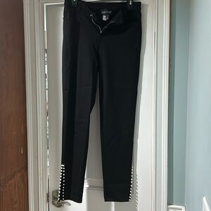Frank Lyman black slacks with pearls on both side slits.   Never worn.  Size M/M